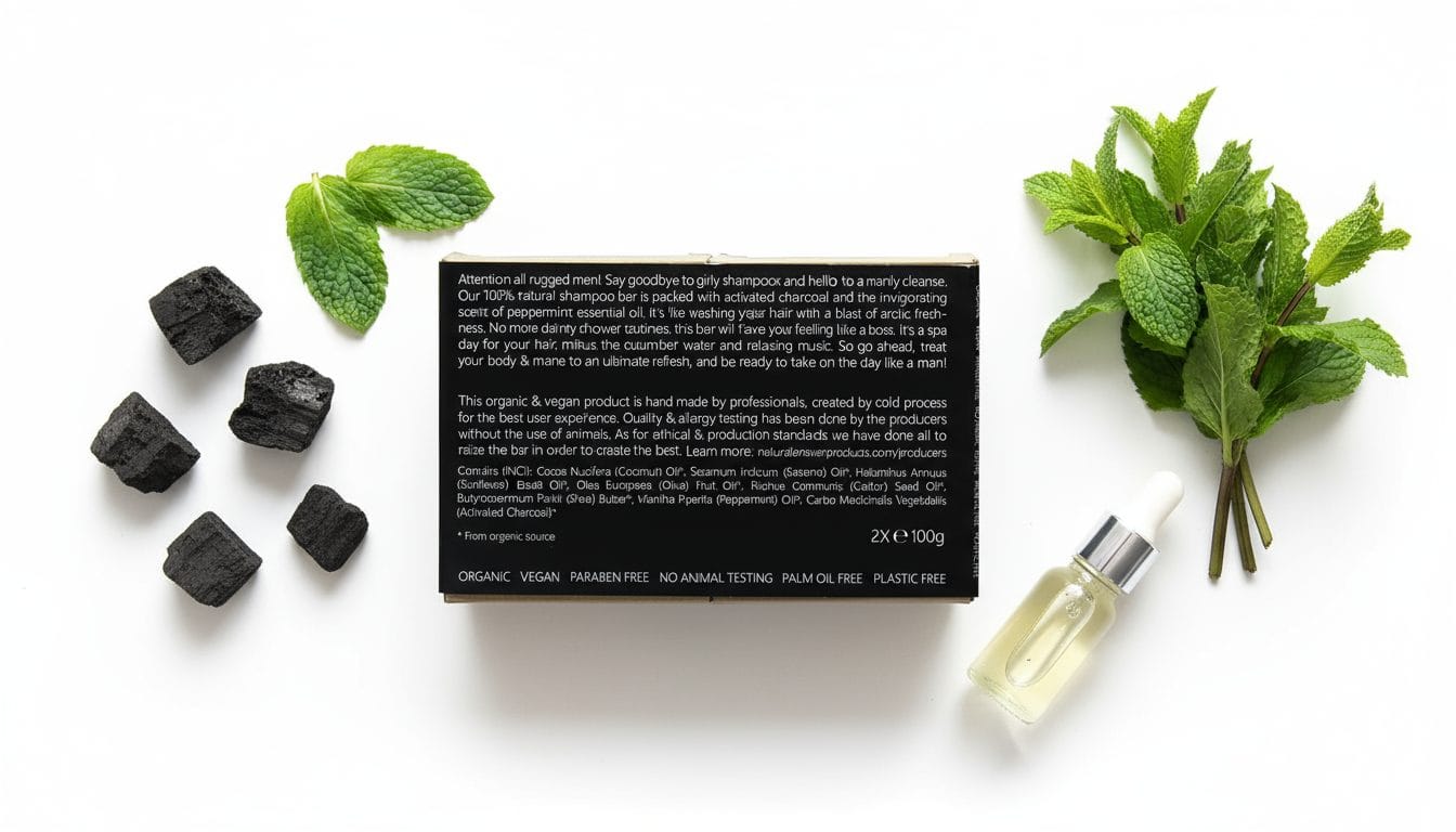 Charbon Actif & Menthe Barre de Shampoing – Image 2