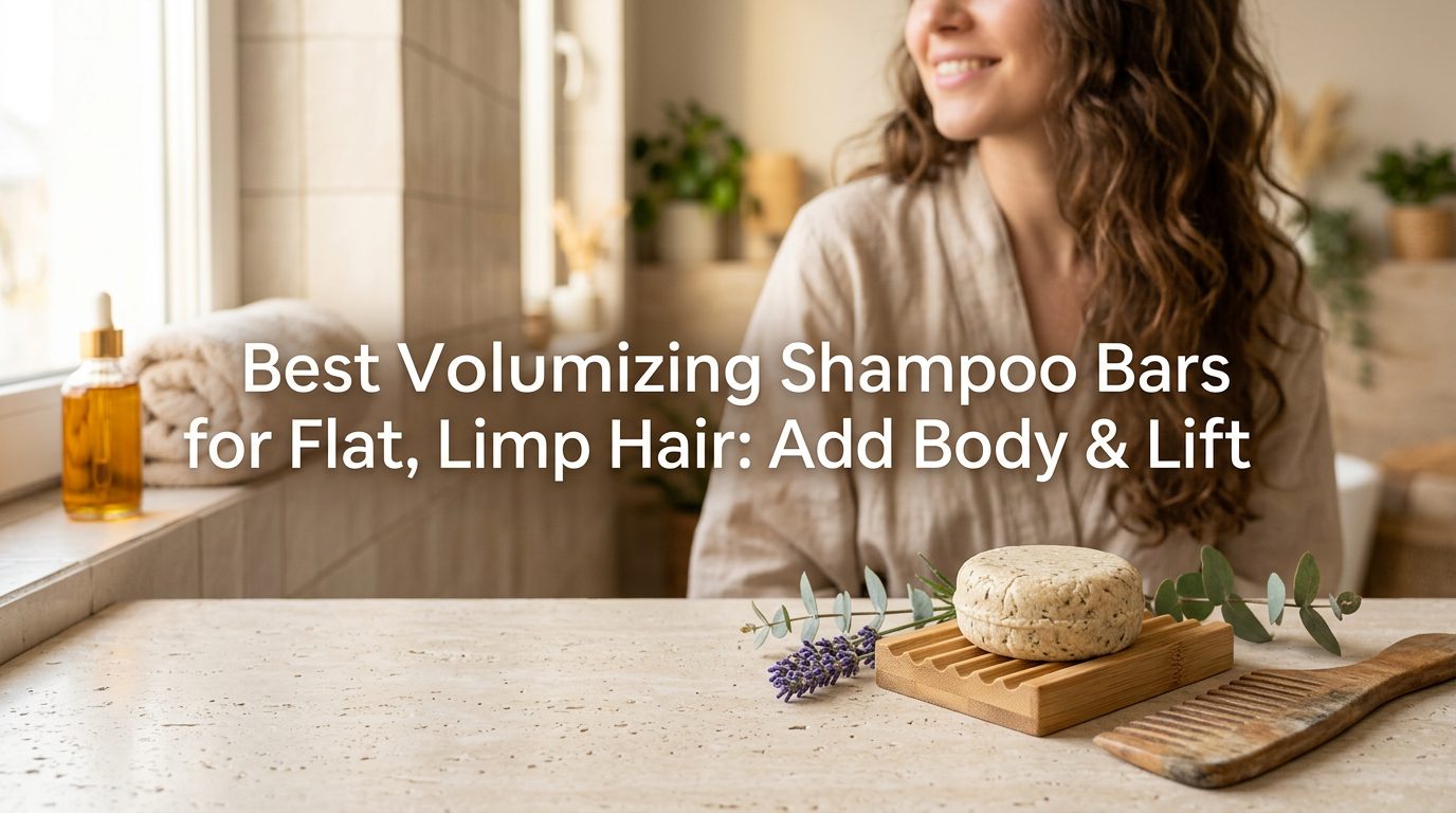 Natural cold-process shampoo bars for adding volume and lift to flat, limp hair