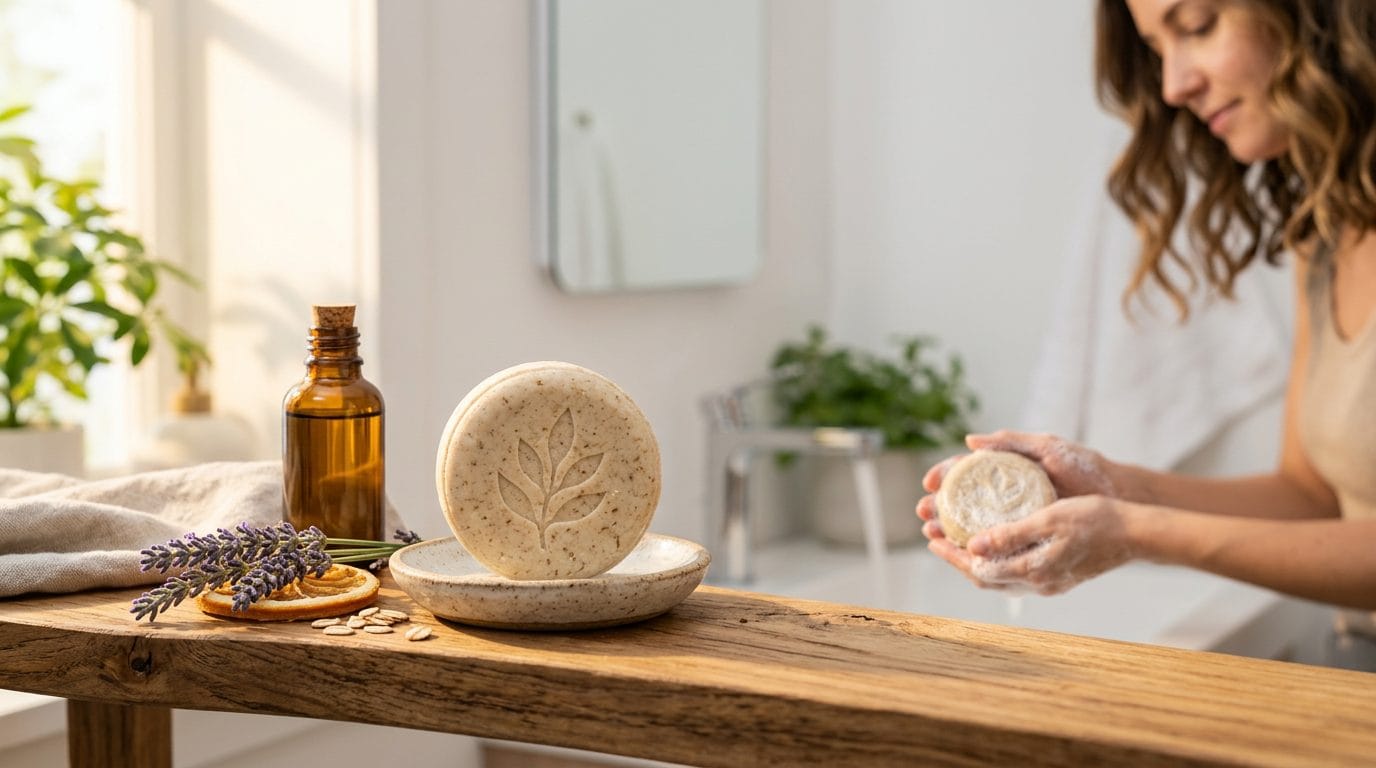 Natural Answer shampoo bars — vegan, palm-oil-free, made with 6 organic plant oils