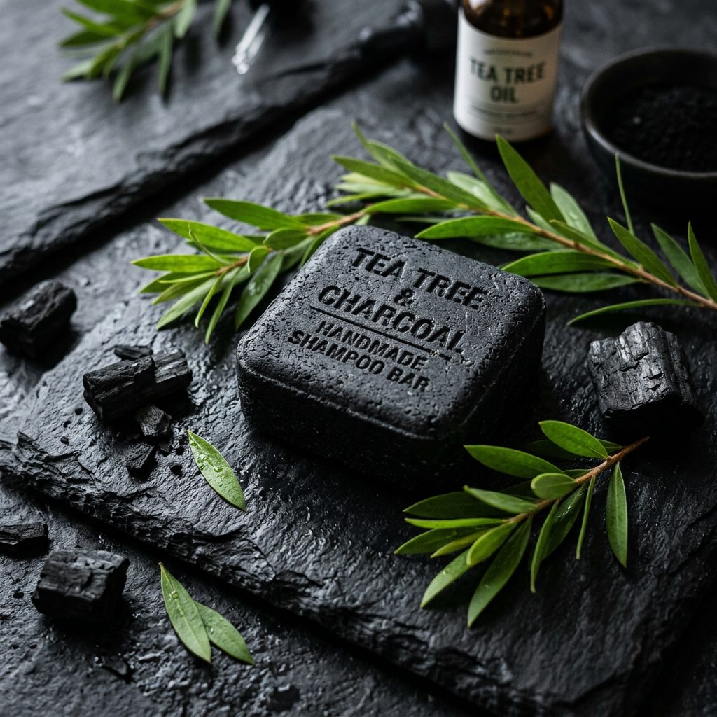 Tea tree natural shampoo bar for dandruff