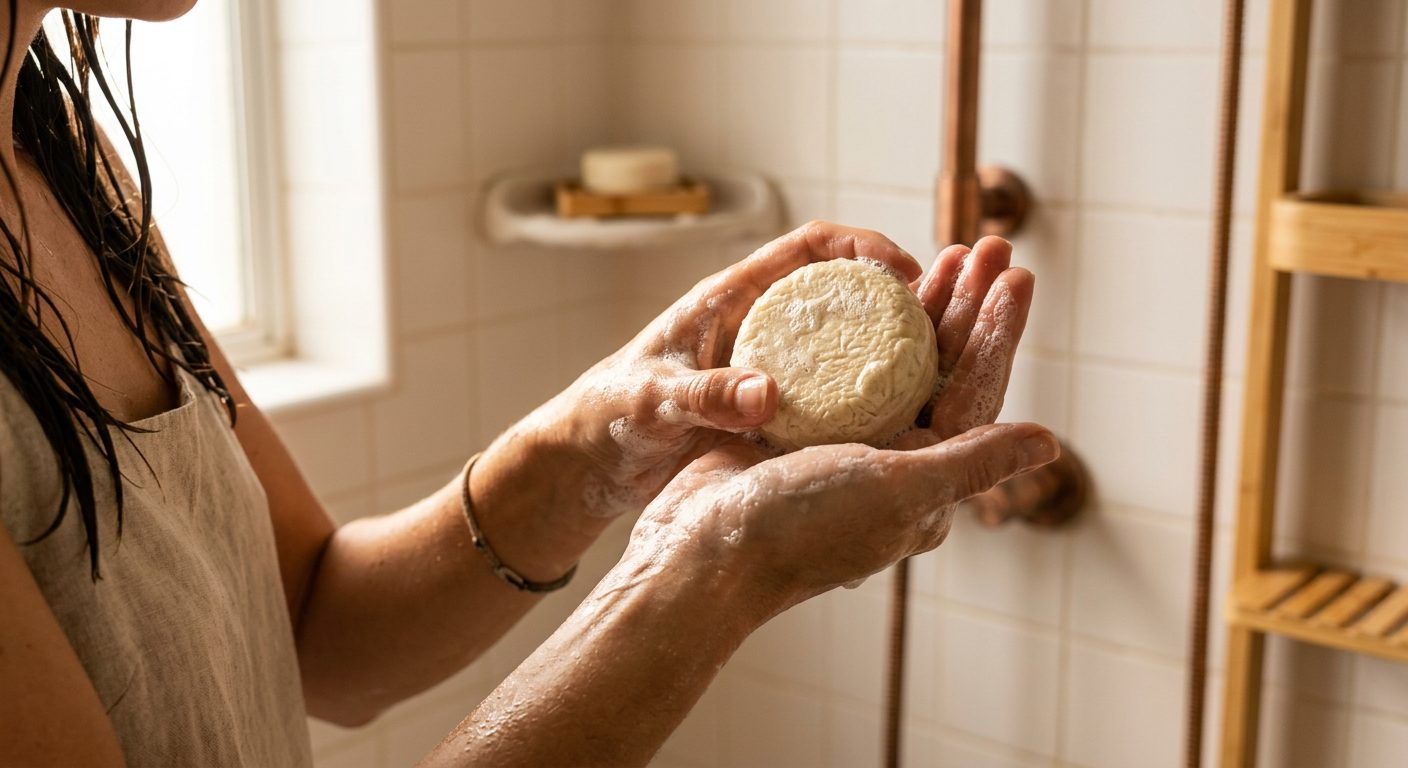 How to use a shampoo bar on chemically treated hair — lathering and application technique