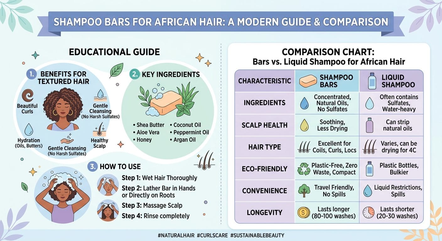 Best Shampoo Bars for African Hair: Complete Guide to 4C, Coily & Kinky Textures - inline2