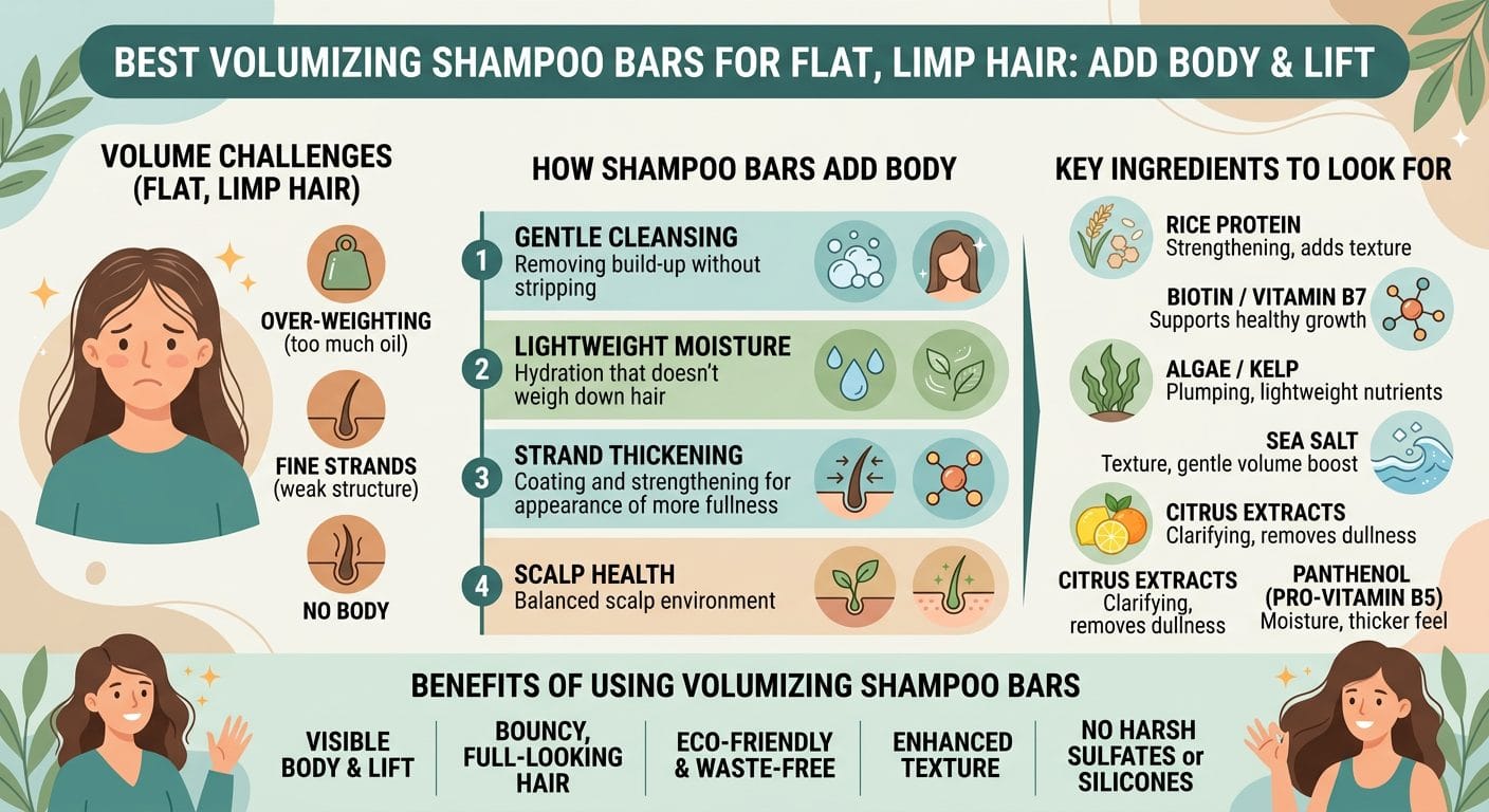 Fine limp hair gaining body and lift after switching to a cold-process shampoo bar