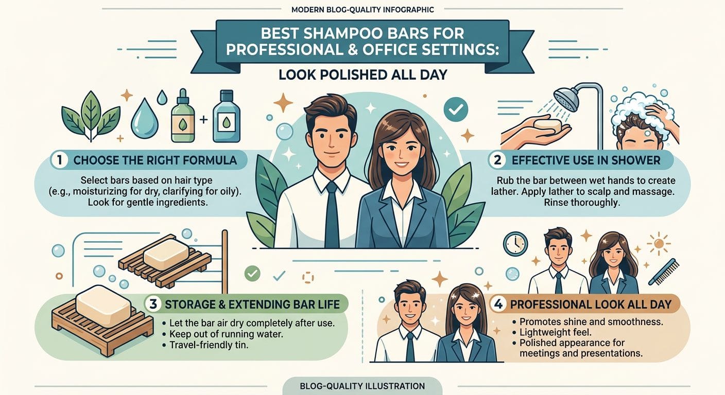 Natural shampoo bar weekly clarifying treatment for office-ready hair