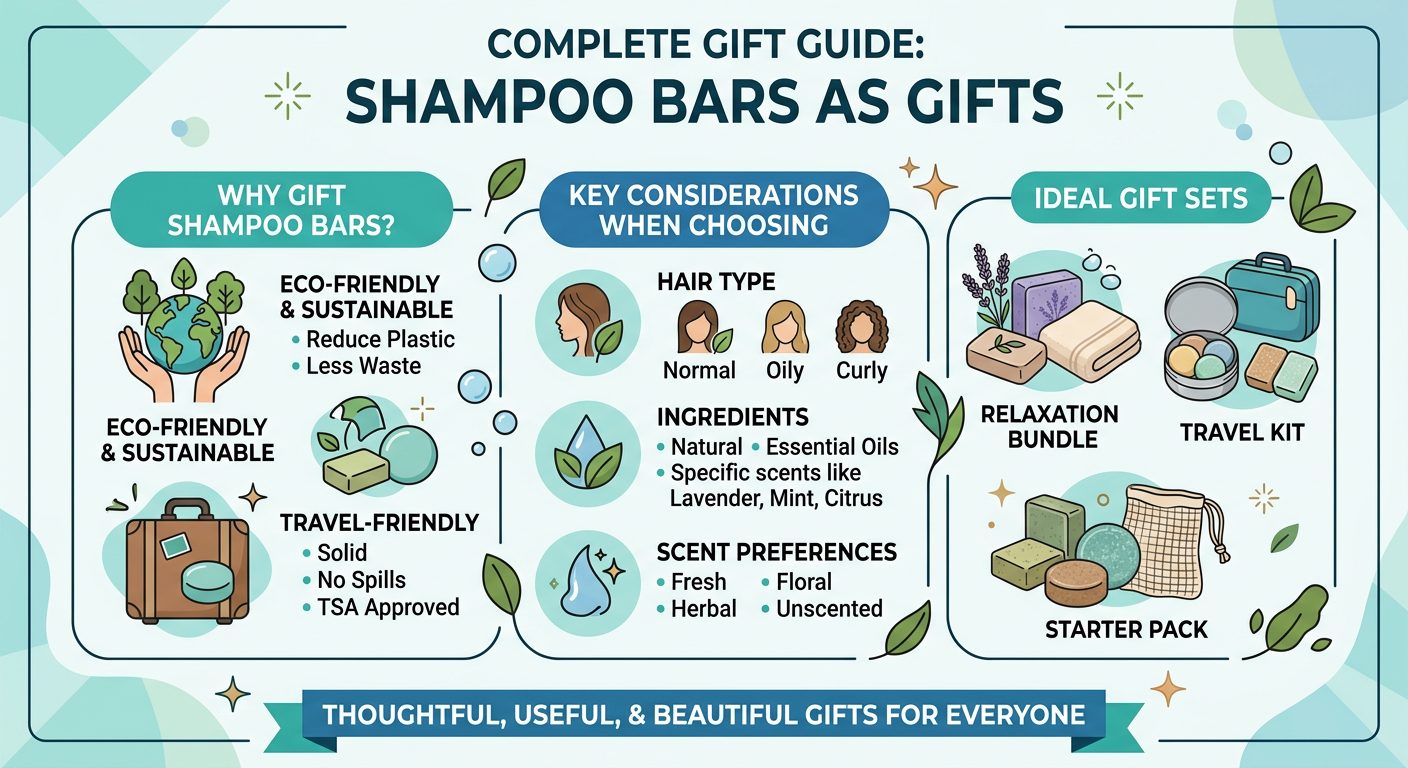 Shampoo bar gift essentials for travel and gym bags