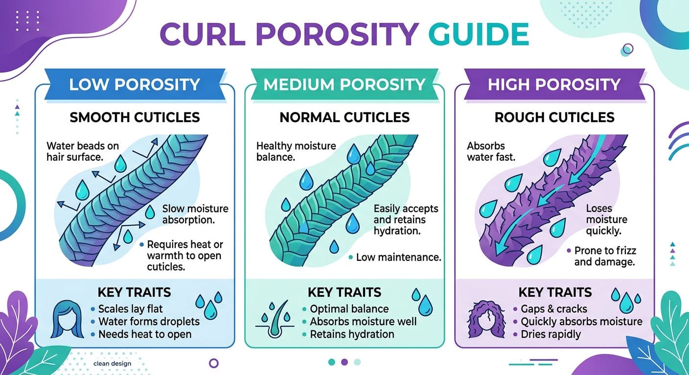 Hair porosity guide for curly hair - low, medium, and high porosity