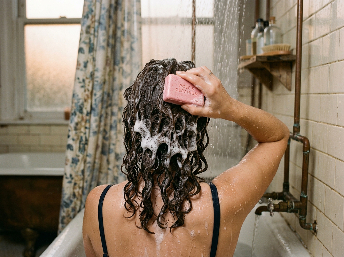 Festes Shampoo bei lockigem Haar — Anwendungstechnik für definierte Locken