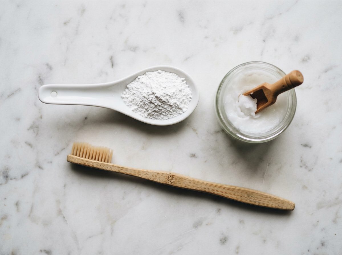 Ingredients dentifrice maison – Poudre HAP et huile de coco