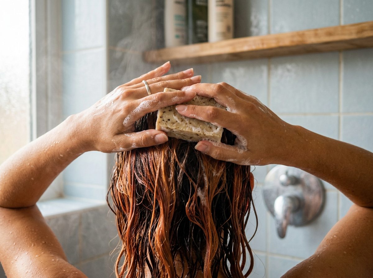 ACV rinse after shampoo bar wash to close cuticles and protect hair color