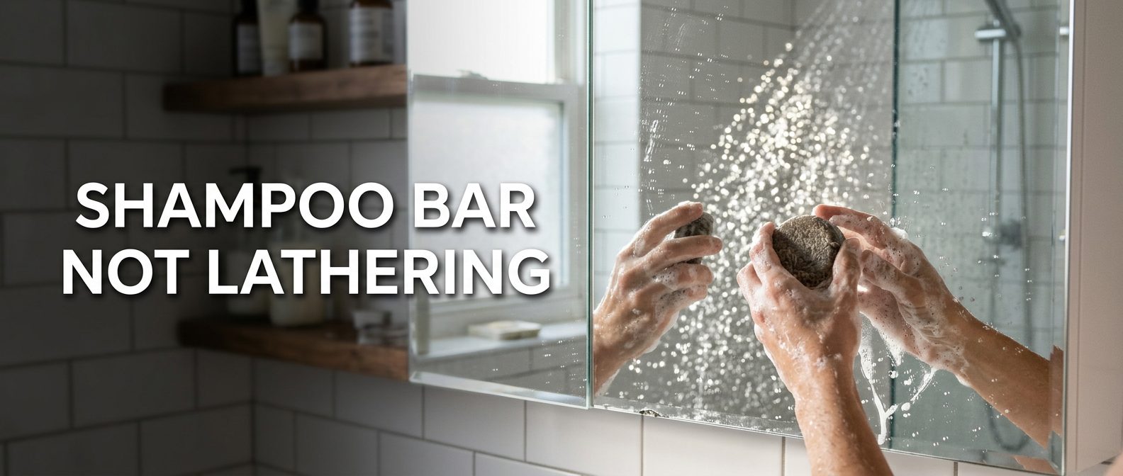 Hard water limescale on a shampoo bar — why your bar might not work in calcium-heavy water