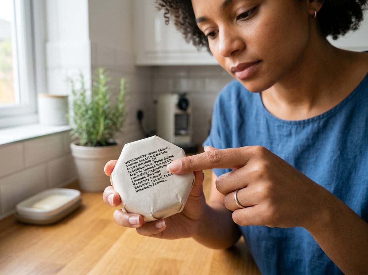 Detergent shampoo bar versus cold-process shampoo bar ingredients