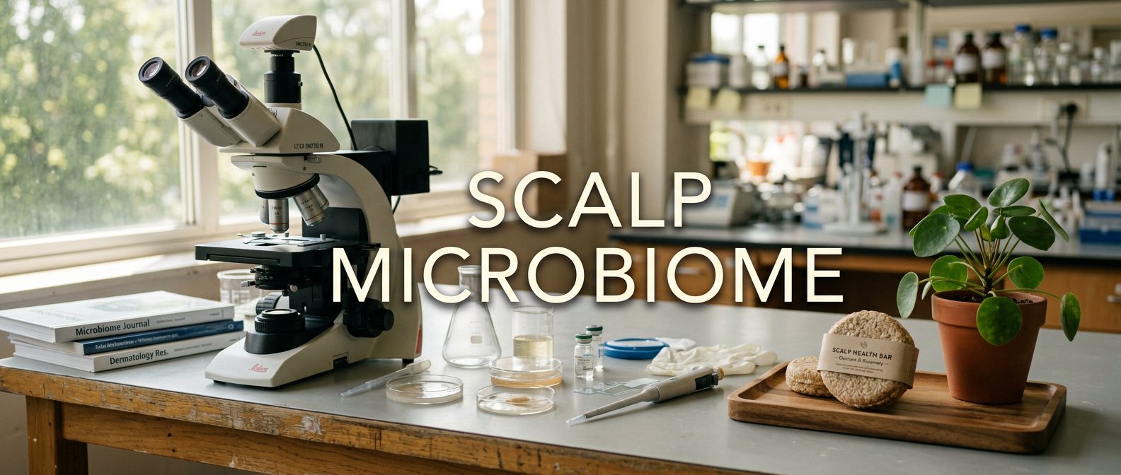 Healthy scalp microbiome and shampoo bars